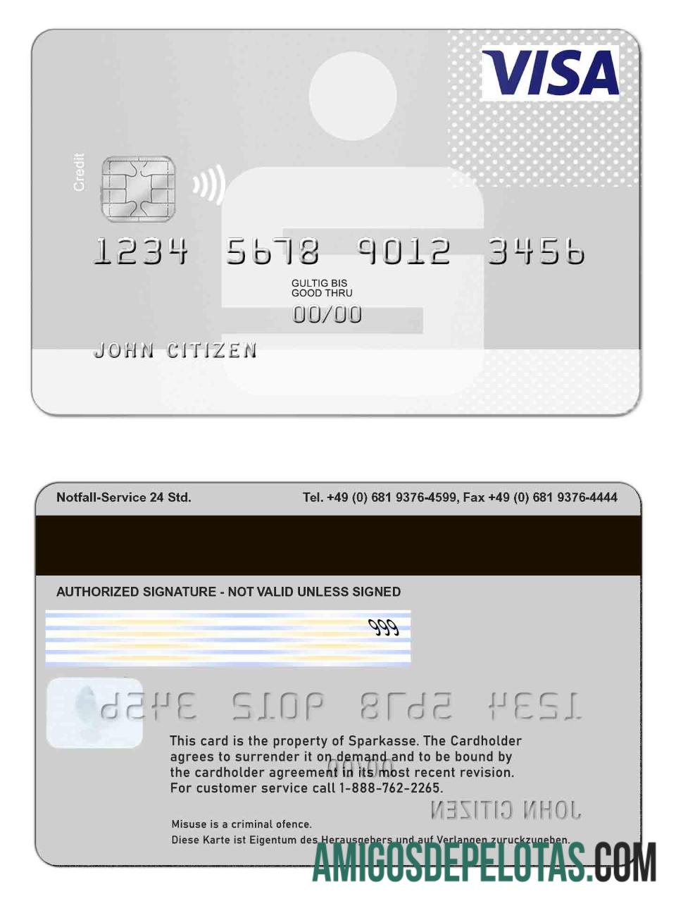 Alemanha Sparkasse Vis exemplo